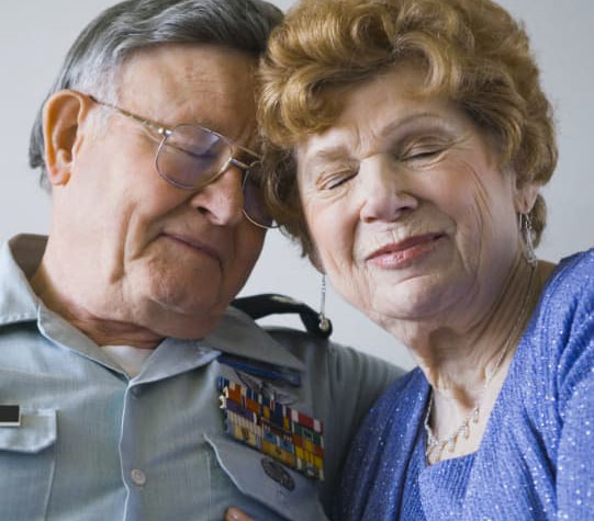 Aging veteran and wife